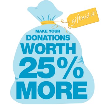 25% more with gift Aid
